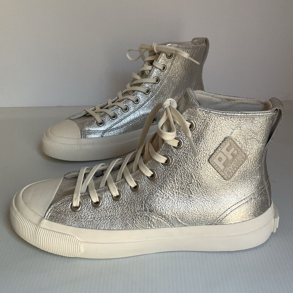 PF Flyers Silver Metallic All American Hi Women’s Size 7 / Men’s 5.5